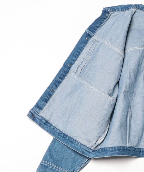 ROSE BUD（ローズバッド）の「(GENE HEAVENS)タックスリーブデニムジャケット（デニムジャケット・レディース・ブラック/ブルー・ONE SIZE）」の4枚目の写真