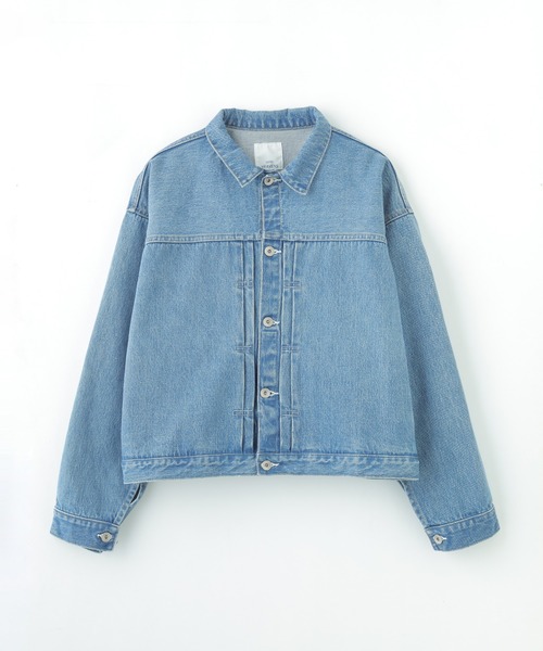 ROSE BUD（ローズバッド）の「(GENE HEAVENS)タックスリーブデニムジャケット（デニムジャケット・レディース・ブラック/ブルー・ONE SIZE）」の5枚目の写真