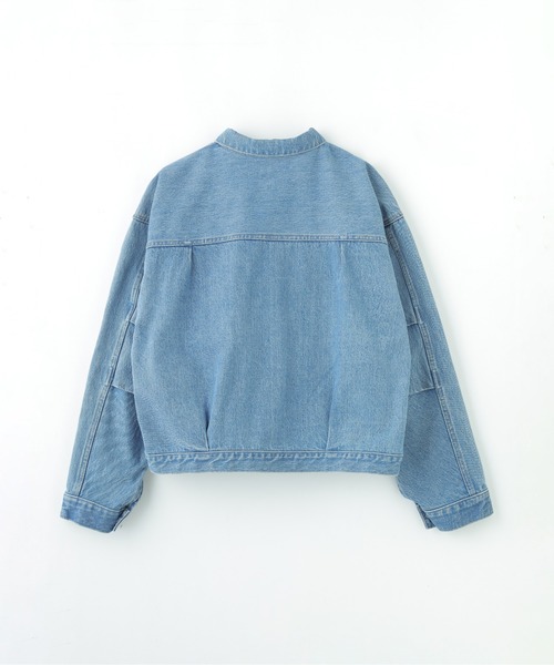 ROSE BUD（ローズバッド）の「(GENE HEAVENS)タックスリーブデニムジャケット（デニムジャケット・レディース・ブラック/ブルー・ONE SIZE）」の6枚目の写真