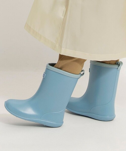 BRANSHES（ブランシェス）の「ワッペン付きレインブーツ（レインシューズ・キッズ・ブラウン/ピンク/ブルーグレー・15.0cm/16.0cm/17.0cm/18.0cm/14.0cm/19.0cm/21.0cm/20.0cm）」の2枚目の写真