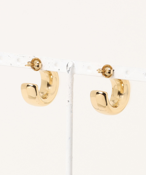 ieLS(イエルズ)の「金属アレルギー対応「ieLS」ステンレス ワイドフープピアス(ピアス(両耳用)・レディース・ゴールド/シルバー・ONE SIZE)」の7枚目の写真