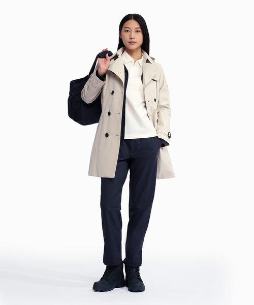AIGLE(エーグル)の「GORE-TEX ゴアテックス 防風 防水 撥水 透湿 ダブルプレスト トレンチコート フード取り外し可(トレンチコート・レディース・ダークブルー/オフホワイト・40/38/36/34)」の10枚目の写真