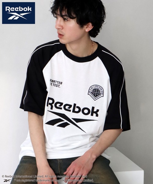 Reebok(リーボック)の「【Reebok/リーボック】ワッペン刺繍 ラグラン 半袖Tシャツ(Tシャツ/カットソー・メンズ・ホワイト/サックスブルー/グレイッシュベージュ/アイボリー・L/M/LL)」の10枚目の写真