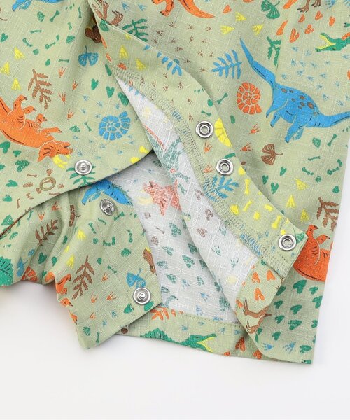 Ampersand（アンパサンド）の「粋な総柄甚平ロンパス（ロンパース・キッズ・ベージュ/ネイビー/グリーン/ライトグレー・70/80）」の10枚目の写真