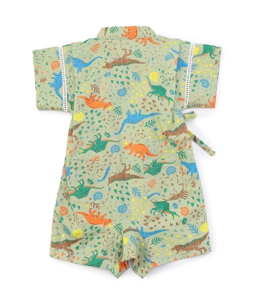 Ampersand（アンパサンド）の「粋な総柄甚平ロンパス（ロンパース・キッズ・ベージュ/ネイビー/グリーン/ライトグレー・70/80）」の12枚目の写真