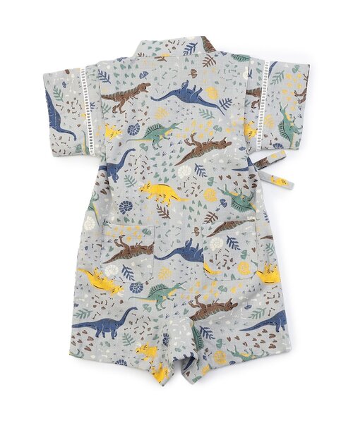 Ampersand（アンパサンド）の「粋な総柄甚平ロンパス（ロンパース・キッズ・ベージュ/ネイビー/グリーン/ライトグレー・70/80）」の13枚目の写真