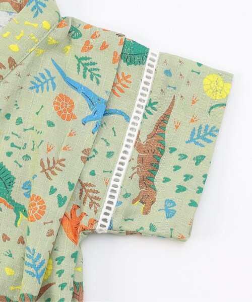 Ampersand（アンパサンド）の「粋な総柄甚平ロンパス（ロンパース・キッズ・ベージュ/ネイビー/グリーン/ライトグレー・70/80）」の16枚目の写真