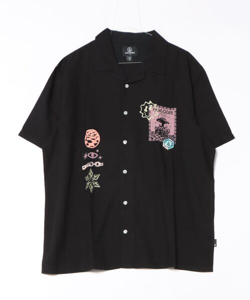 VOLCOM（ボルコム）の「VOLCOM/ボルコム 半袖シャツ ボクシーフィット  A0412516（シャツ/ブラウス・メンズ・ブラック・M/L/XL）」の4枚目の写真