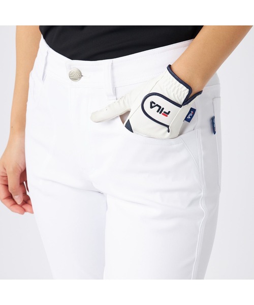 FILA GOLF(フィラゴルフ )の「FILA GOLF/フィラ ゴルフ ゴルフウェア ストレッチ 撥水 吸汗速乾 9分丈 クロップドパンツ ロングパンツ(その他パンツ・レディース・カーキ/ホワイト/ネイビー/ブラック/ライトグレー・LL/L/M)」の10枚目の写真