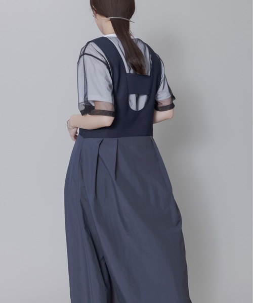 Eimee Law（エイミーロウ）の「ロゴテープポイントUネックジャンスカ（ジャンパースカート・レディース・ダークネイビー/ブラック・FREE）」の13枚目の写真