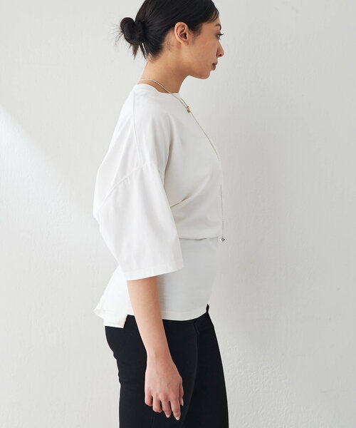 Whim Gazette(ウィムガゼット)の「2wayホックTシャツ(Tシャツ/カットソー・レディース・オフホワイト/ベージュ・FREE)」の14枚目の写真