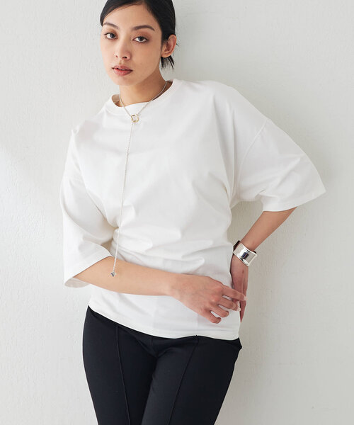 Whim Gazette(ウィムガゼット)の「2wayホックTシャツ(Tシャツ/カットソー・レディース・オフホワイト/ベージュ・FREE)」の12枚目の写真