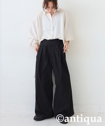 タックワイドパンツ