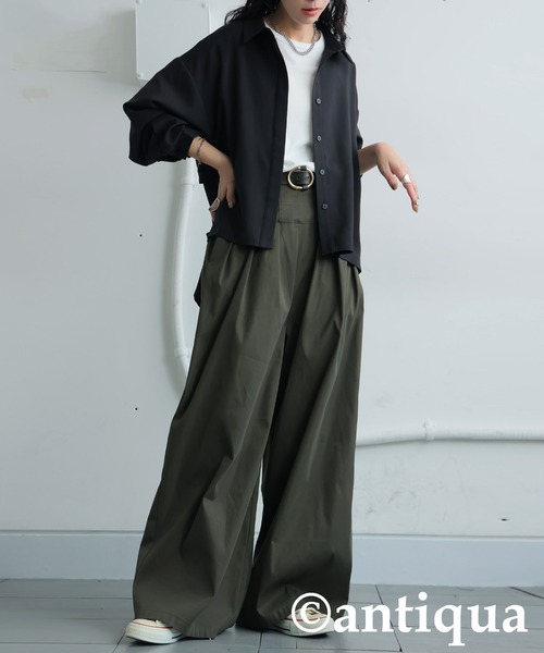 BOTTEGA ボッテガ　レディース タック　ワイドワークパンツ　40 裾タックパンツ パンツ レディース ボトムス ロング 送料無料