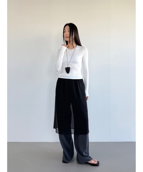 Didot.showroom（ディドット ショールーム）の「【DIDOT.】ロングスリーブT（Tシャツ/カットソー・レディース・アイボリー/ブラック/スカイブルー/グレー/ミント/ベージュ/パープル・FREE）」の14枚目の写真