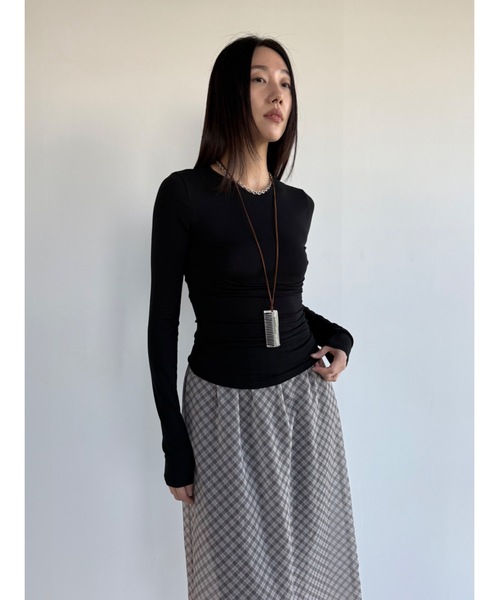 Didot.showroom（ディドット ショールーム）の「【DIDOT.】ロングスリーブT（Tシャツ/カットソー・レディース・アイボリー/ブラック/スカイブルー/グレー/ミント/ベージュ/パープル・FREE）」の15枚目の写真