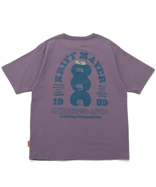 KRIFF MAYER（クリフメイヤー）の「アフロくんT(団子)（Tシャツ/カットソー・メンズ・マスタード/セージグリーン/オフホワイト/ブラック/パープル・MEDIUM/LARGE/X-LARGE）」の5枚目の写真