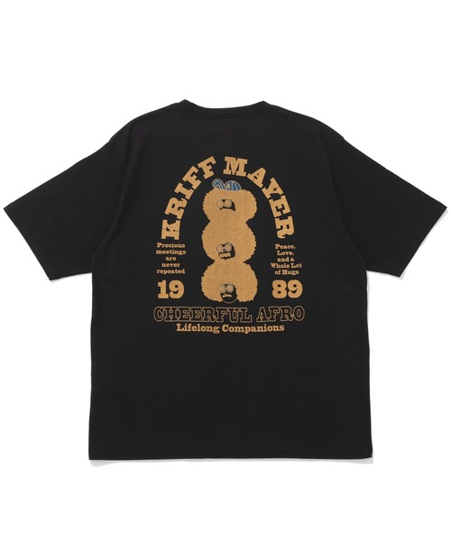 KRIFF MAYER（クリフメイヤー）の「アフロくんT(団子)（Tシャツ/カットソー・メンズ・マスタード/セージグリーン/オフホワイト/ブラック/パープル・MEDIUM/LARGE/X-LARGE）」の3枚目の写真