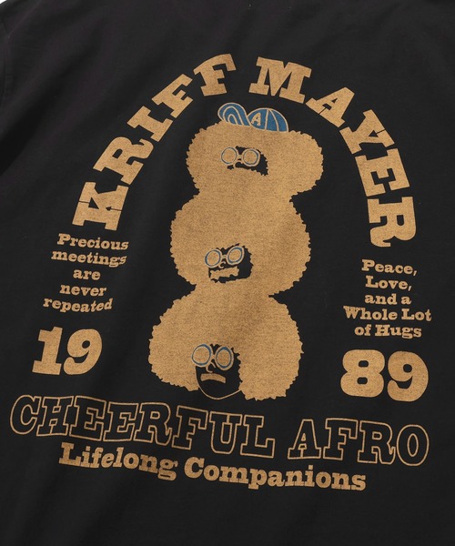 KRIFF MAYER（クリフメイヤー）の「アフロくんT(団子)（Tシャツ/カットソー・メンズ・マスタード/セージグリーン/オフホワイト/ブラック/パープル・MEDIUM/LARGE/X-LARGE）」の19枚目の写真
