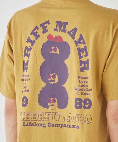 KRIFF MAYER（クリフメイヤー）の「アフロくんT(団子)（Tシャツ/カットソー・メンズ・マスタード/セージグリーン/オフホワイト/ブラック/パープル・MEDIUM/LARGE/X-LARGE）」の13枚目の写真