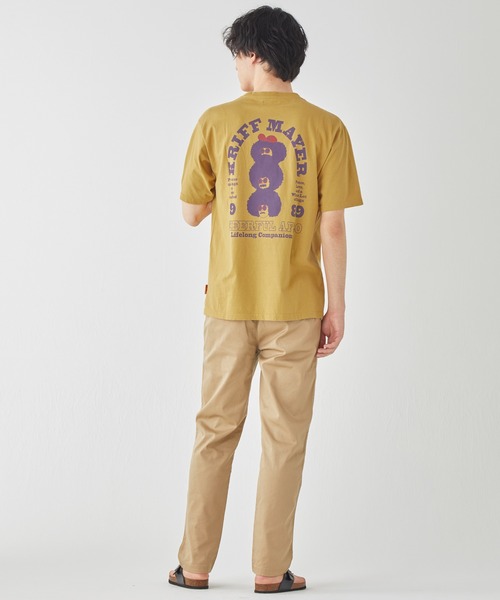 KRIFF MAYER（クリフメイヤー）の「アフロくんT(団子)（Tシャツ/カットソー・メンズ・マスタード/セージグリーン/オフホワイト/ブラック/パープル・MEDIUM/LARGE/X-LARGE）」の9枚目の写真