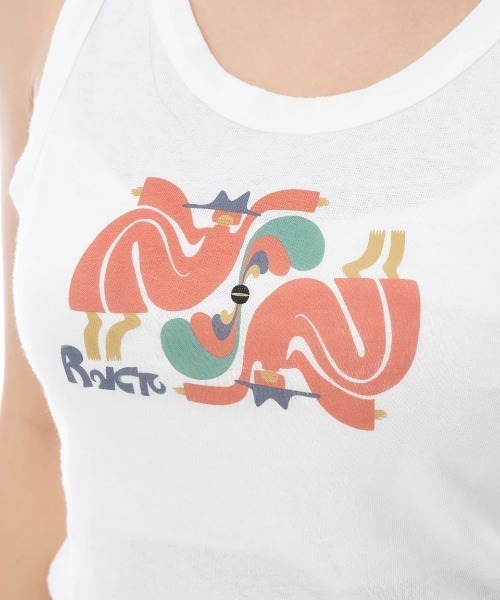 RVCA（ルーカ）の「RVCA レディース 【LAURYN ALVAREZ】 LAURYN FLOW TANK タンクトップ 【2025年春夏モデル】/ルーカショート丈タンクトップ（タンクトップ・レディース・ホワイト・LARGE/MEDIUM/SMALL）」の3枚目の写真