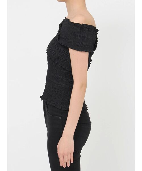 MURUA（ムルーア）の「シャーリングオフショルブラウス（シャツ/ブラウス・レディース・ホワイト/ブラック/ブルー・FREE）」の18枚目の写真