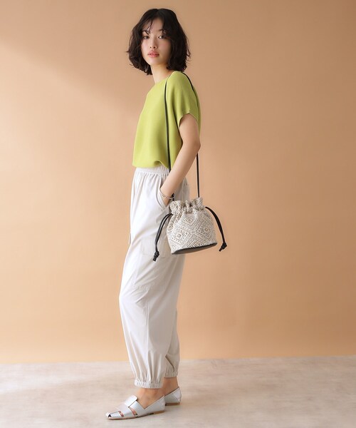 THE SHOP TK (ザ ショップ ティーケー )の「ラメ幾何柄ショルダー巾着バッグ(ショルダーバッグ・レディース・ブラック系3/サックスブルー系3・00)」の4枚目の写真