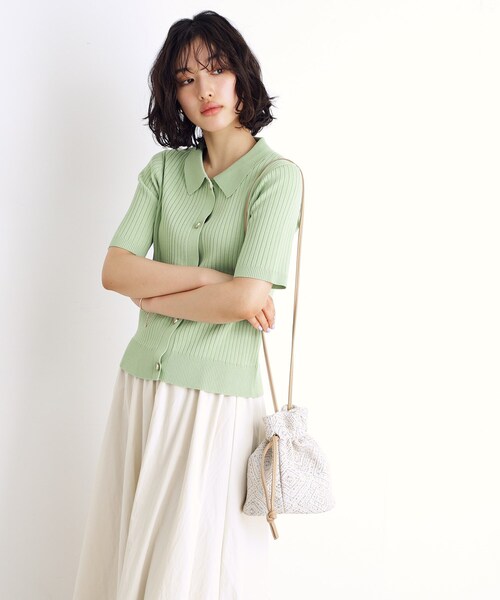 THE SHOP TK (ザ ショップ ティーケー )の「ラメ幾何柄ショルダー巾着バッグ(ショルダーバッグ・レディース・ブラック系3/サックスブルー系3・00)」の5枚目の写真