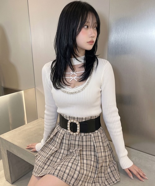 Diable baiser(ディアブルベーゼ)の「リボンデザインパット入りキャミトップス(キャミソール・レディース・ブラック/ホワイト・3L/LL/LARGE/MEDIUM/SMALL)」の22枚目の写真
