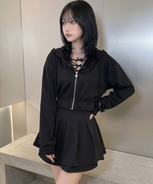 Diable baiser(ディアブルベーゼ)の「リボンデザインパット入りキャミトップス(キャミソール・レディース・ブラック/ホワイト・3L/LL/LARGE/MEDIUM/SMALL)」の21枚目の写真