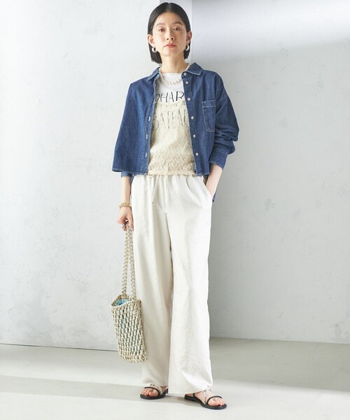 SHIPS（シップス）の「〈洗濯機可能〉ショート丈 デニム シャツ 2（シャツ/ブラウス・レディース・ブルー/ライトブルー・ONE SIZE）」の18枚目の写真