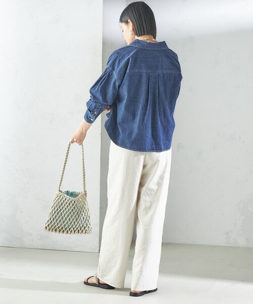 SHIPS（シップス）の「〈洗濯機可能〉ショート丈 デニム シャツ 2（シャツ/ブラウス・レディース・ブルー/ライトブルー・ONE SIZE）」の20枚目の写真