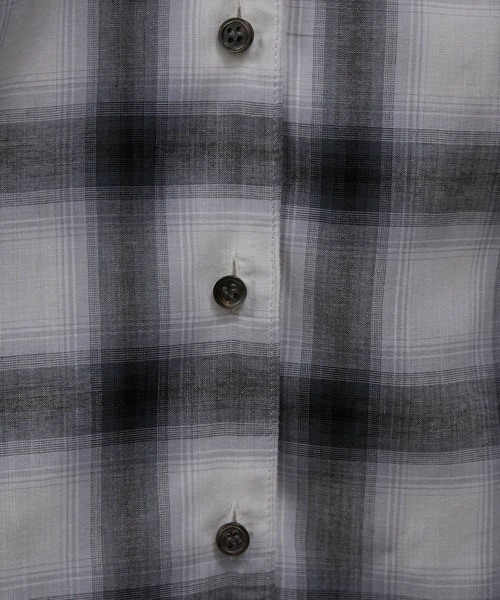 SALON adam et rope'（サロン アダム エ ロペ）の「オンブレチェッククロップドオープンカラーシャツ（シャツ/ブラウス・レディース・ブルー/ブラック系その他/ブルー系その他4・FREE）」の13枚目の写真