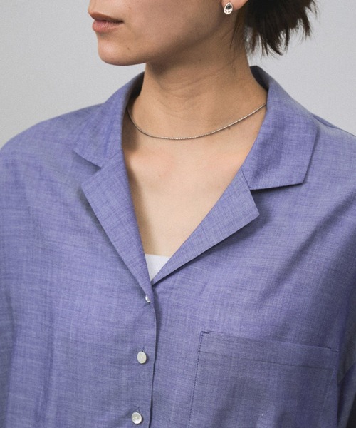 SALON adam et rope'（サロン アダム エ ロペ）の「オンブレチェッククロップドオープンカラーシャツ（シャツ/ブラウス・レディース・ブルー/ブラック系その他/ブルー系その他4・FREE）」の18枚目の写真