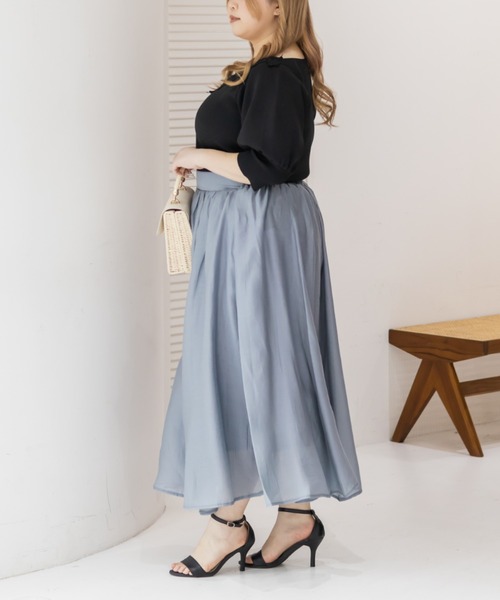 CLETTE(クレット)の「レース使い6分袖ニット(ニット/セーター・レディース・ラベンダー/ブラック/アイボリー・4L/3L/LL)」の21枚目の写真