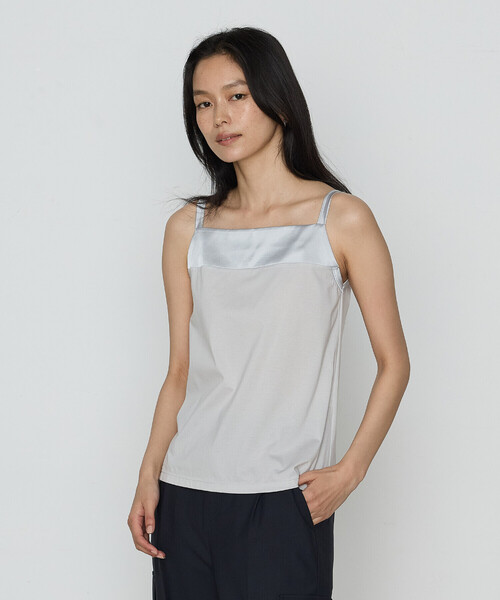 COMME CA(コムサ)の「アルビ二スタスムース キャミソール(キャミソール・レディース・ホワイト/ブラック/ダークブラウン/ライトグレー・9号/11号)」の3枚目の写真