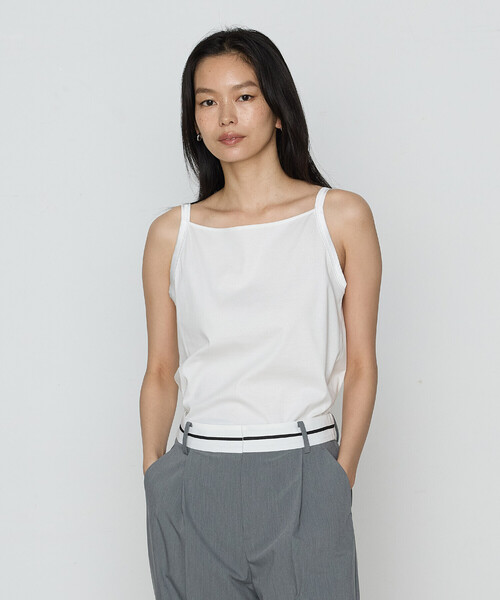 COMME CA(コムサ)の「アルビ二スタスムース キャミソール(キャミソール・レディース・ホワイト/ブラック/ダークブラウン/ライトグレー・9号/11号)」の7枚目の写真
