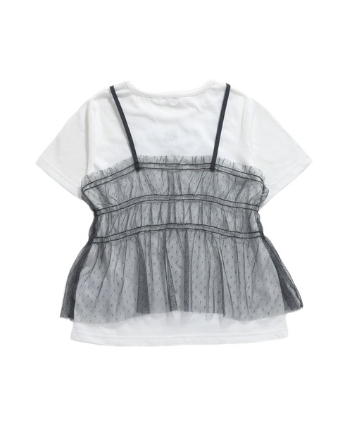 JENNI love（ジェニィラブ）の「チュールビスチェ＋ロゴTシャツセット（Tシャツ/カットソー・キッズ・ブラック/オフホワイト・130cm/140cm/150cm/160cm）」の8枚目の写真