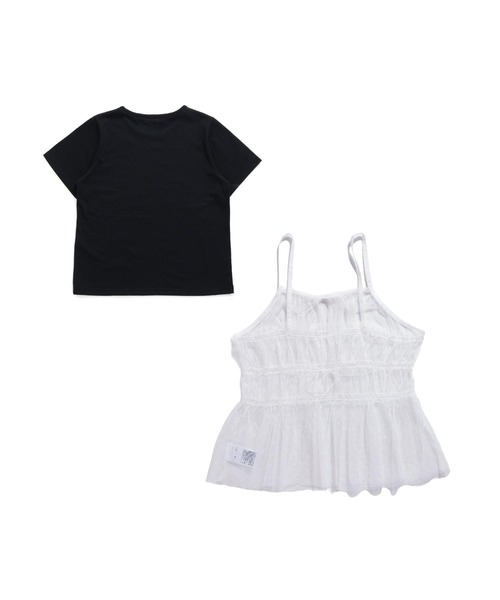 JENNI love（ジェニィラブ）の「チュールビスチェ＋ロゴTシャツセット（Tシャツ/カットソー・キッズ・ブラック/オフホワイト・130cm/140cm/150cm/160cm）」の14枚目の写真