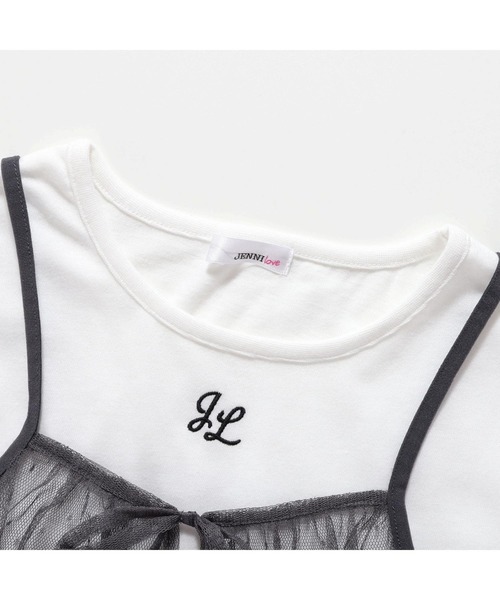 JENNI love（ジェニィラブ）の「チュールビスチェ＋ロゴTシャツセット（Tシャツ/カットソー・キッズ・ブラック/オフホワイト・130cm/140cm/150cm/160cm）」の15枚目の写真