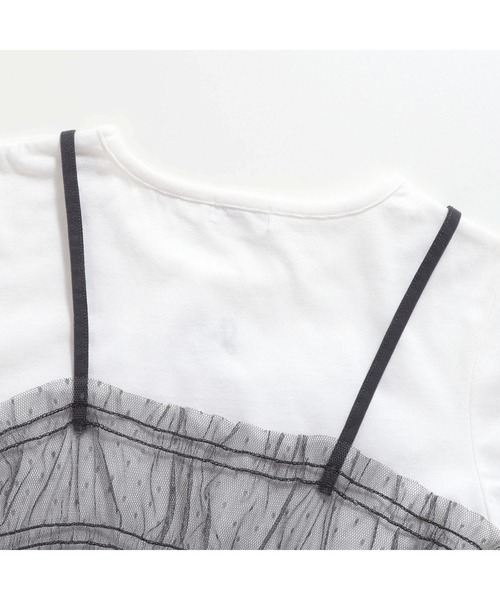 JENNI love（ジェニィラブ）の「チュールビスチェ＋ロゴTシャツセット（Tシャツ/カットソー・キッズ・ブラック/オフホワイト・130cm/140cm/150cm/160cm）」の20枚目の写真