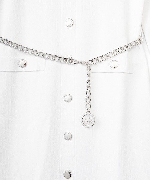 タグ付】マイケルコース Vネック スナップ ポロドレス ベルト付き