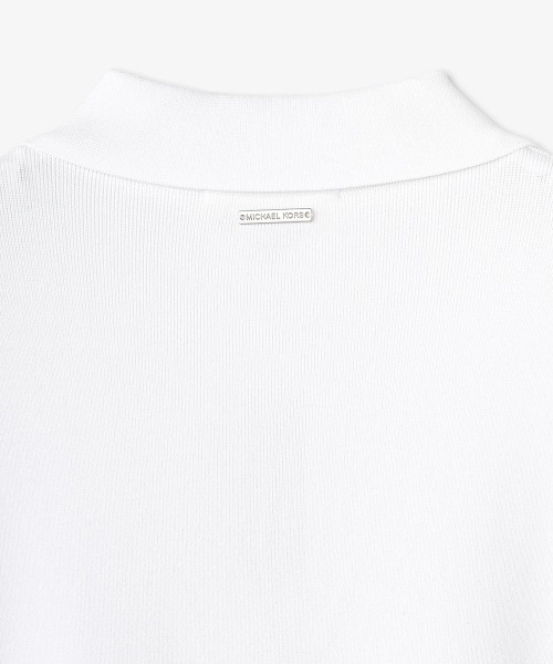 【タグ付】マイケルコース　Vネック スナップ ポロドレス　ベルト付き　ワンピース セール】Vネック スナップ ポロ ドレス（シャツワンピース）｜MICHAEL