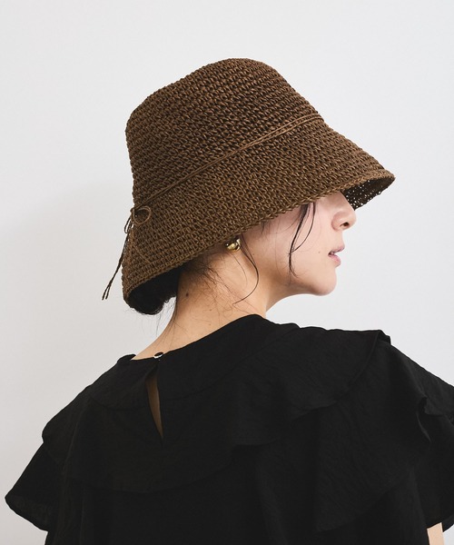 VIS（ビス）の「シンプル雑材ハット（ハット・レディース・ダークブラウン/ベージュ系その他/ベージュ・FREE）」の5枚目の写真