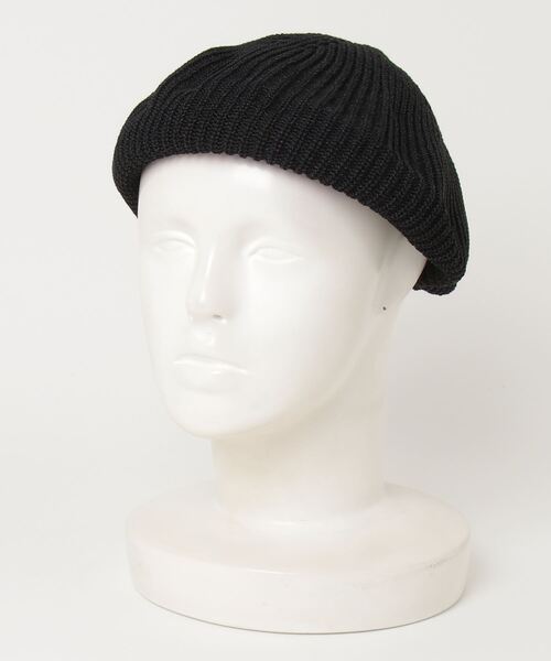 RACAL（ラカル）の「Racal / ラカル Rasta Knit Beret 1017WCM ラスタニットベレー 和紙（ニットキャップ/ビーニー・メンズ・ブラック/ベージュ・F）」の2枚目の写真