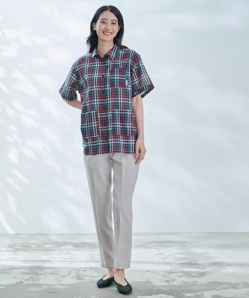 Arnold Palmer（アーノルドパーマー）の「ガーゼシャツ ライトジャケット（シャツ/ブラウス・レディース・ベージュ/ネイビー/アイボリー/ブラック・S/M/L）」の20枚目の写真