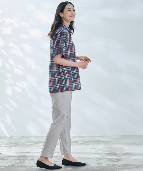 Arnold Palmer（アーノルドパーマー）の「ガーゼシャツ ライトジャケット（シャツ/ブラウス・レディース・ベージュ/ネイビー/アイボリー/ブラック・S/M/L）」の21枚目の写真