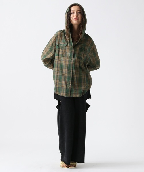 FOREVER 21(フォーエバー トゥエンティーワン)の「【2025SS】チェック柄フーディシアービッグシャツ(シャツ/ブラウス・レディース・グレー/イエロー/グリーン・FREE)」の19枚目の写真