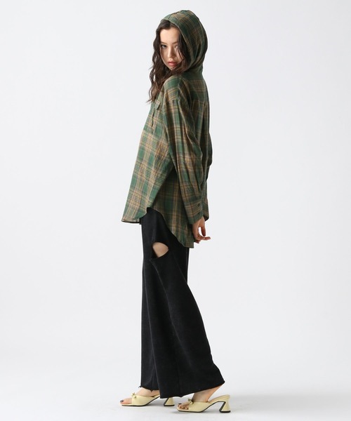 FOREVER 21(フォーエバー トゥエンティーワン)の「【2025SS】チェック柄フーディシアービッグシャツ(シャツ/ブラウス・レディース・グレー/イエロー/グリーン・FREE)」の20枚目の写真